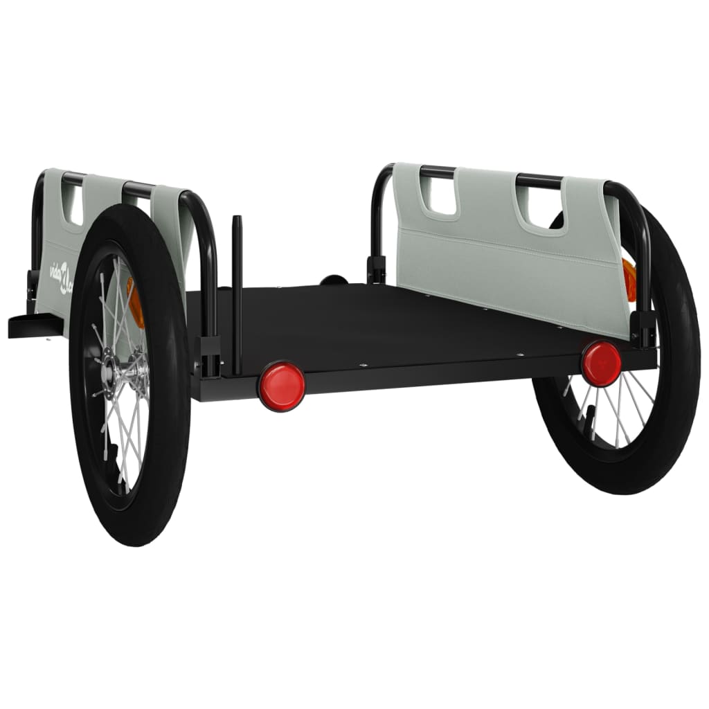 Bicycle Trailer Gray Oxford Fabric and Iron
