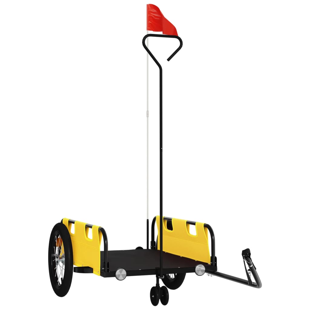 Bicycle Trailer Yellow Oxford Fabric and Iron