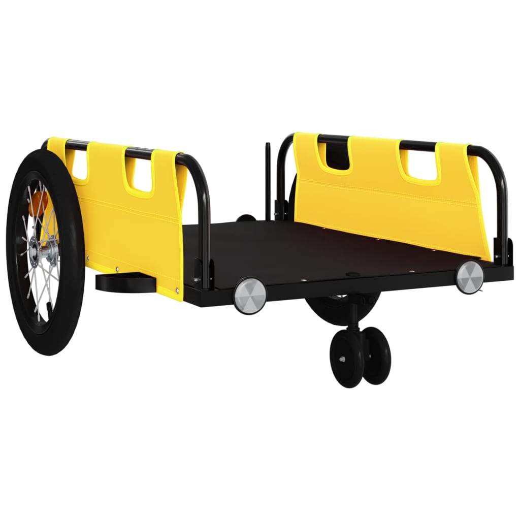 Bicycle Trailer Yellow Oxford Fabric and Iron