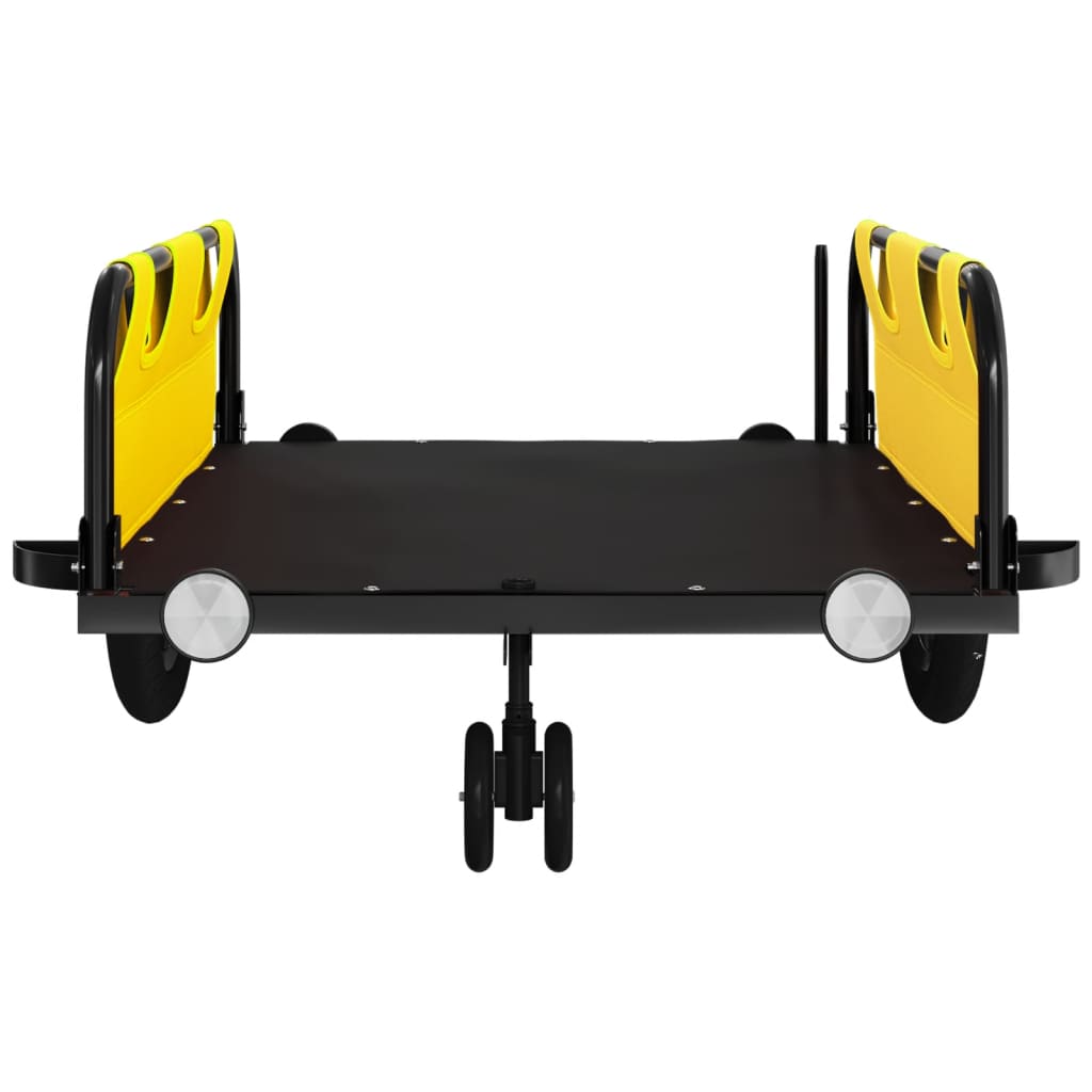 Bicycle Trailer Yellow Oxford Fabric and Iron