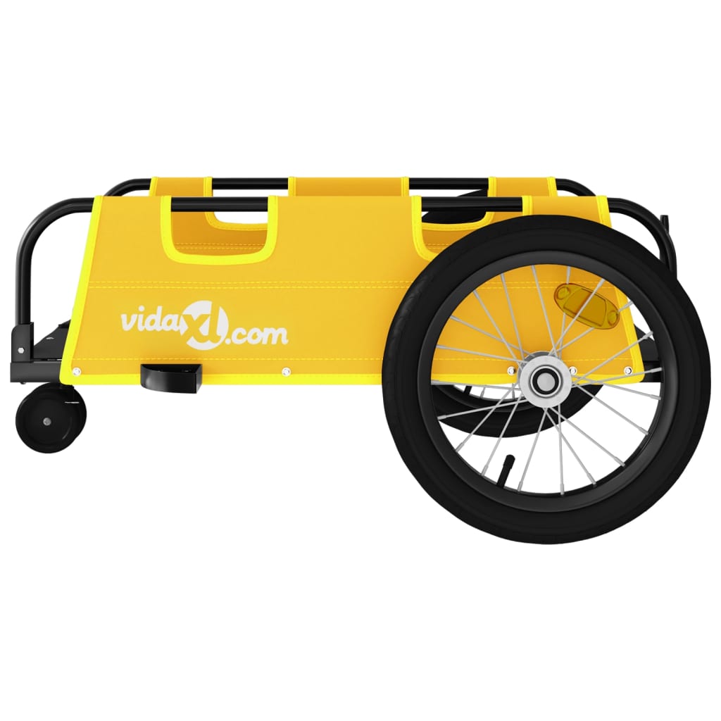 Bicycle Trailer Yellow Oxford Fabric and Iron