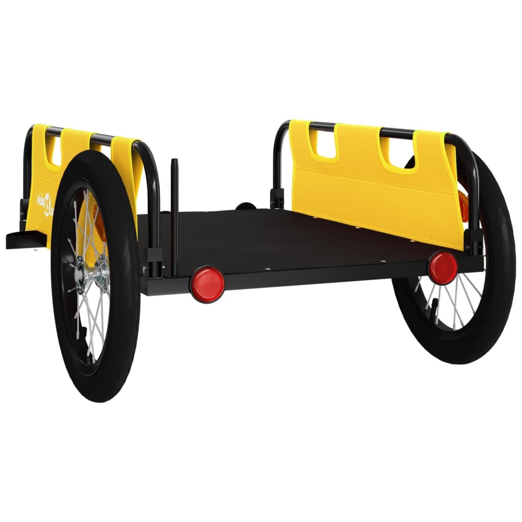 Bicycle Trailer Yellow Oxford Fabric and Iron