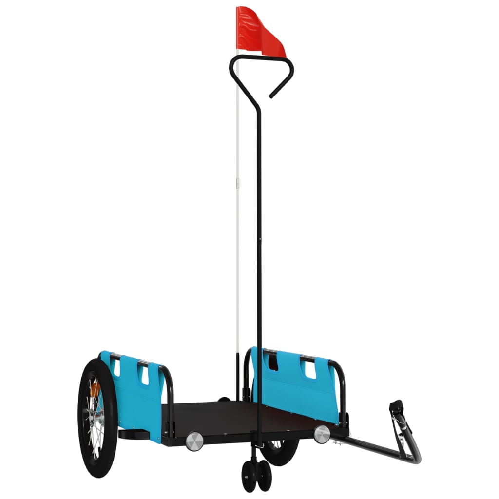 Bicycle Trailer Blue Oxford Fabric and Iron