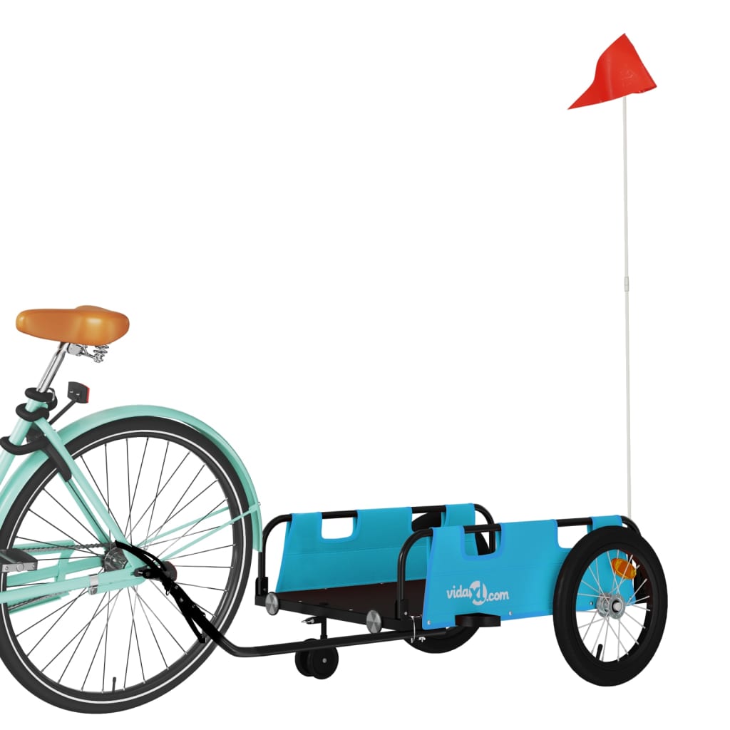 Bicycle Trailer Blue Oxford Fabric and Iron