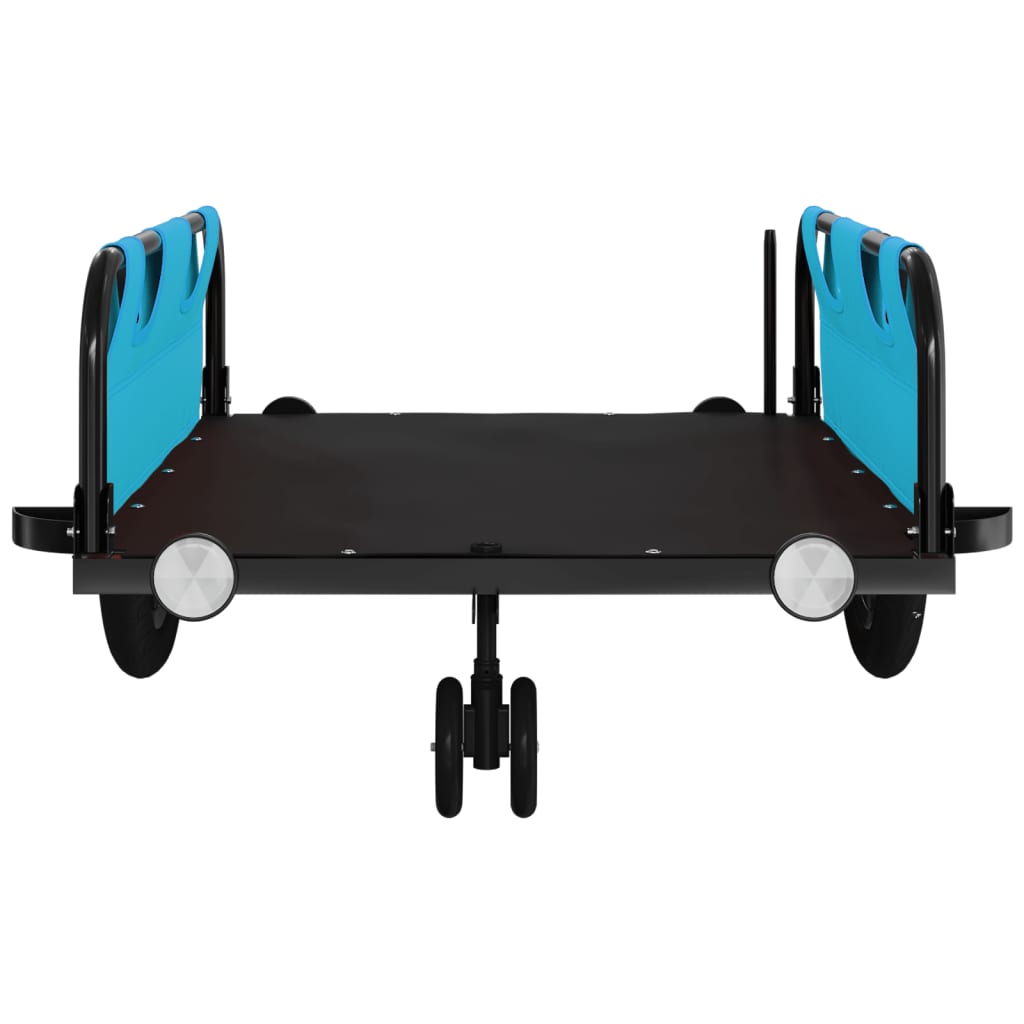 Bicycle Trailer Blue Oxford Fabric and Iron