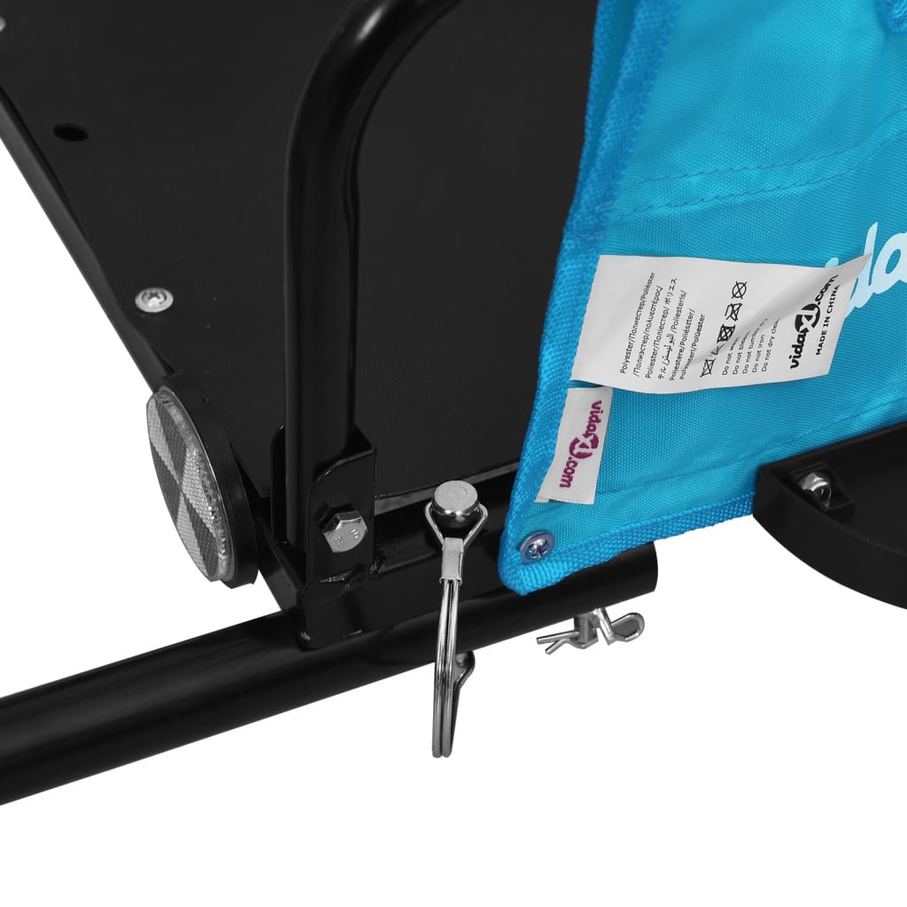 Bicycle Trailer Blue Oxford Fabric and Iron