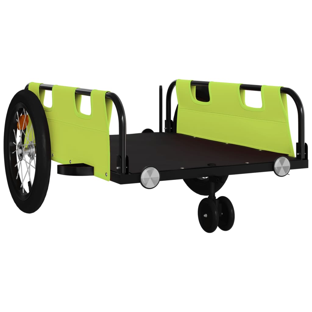 Bicycle Trailer Green Oxford Fabric and Iron