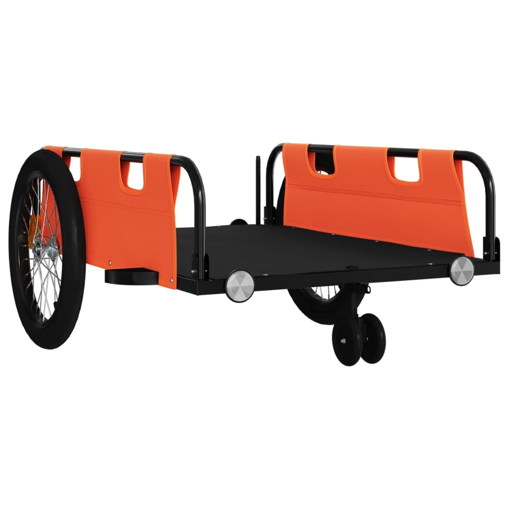 Bicycle Trailer Orange and Black Oxford Fabric & Iron