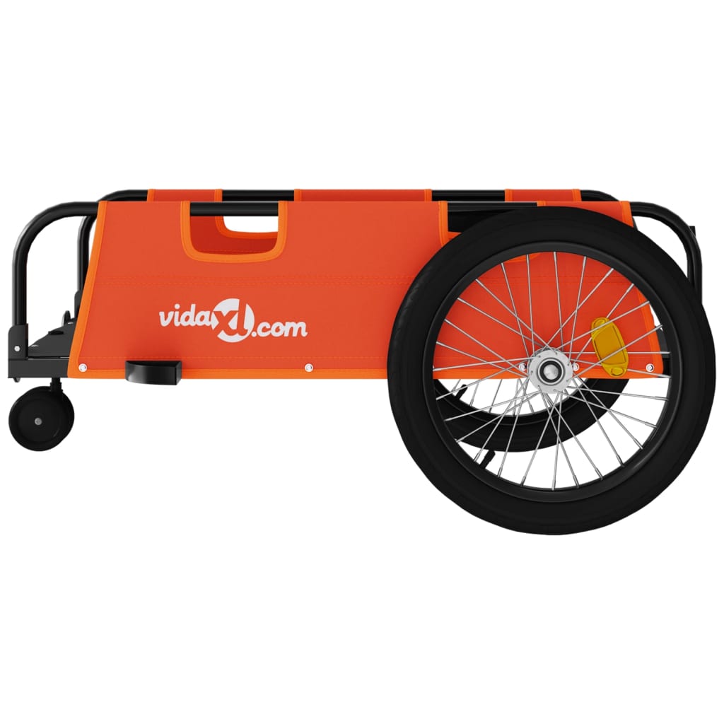 Bicycle Trailer Orange and Black Oxford Fabric & Iron