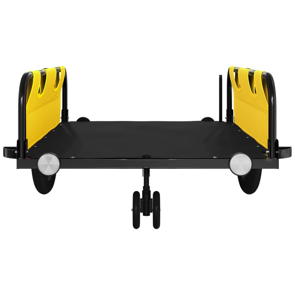 Bicycle Trailer Yellow and Black Oxford Fabric & Iron