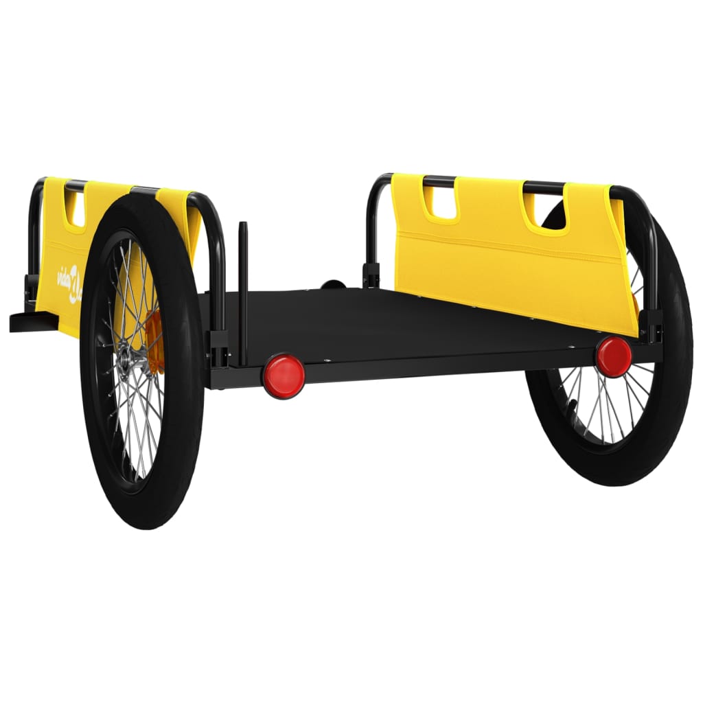 Bicycle Trailer Yellow and Black Oxford Fabric & Iron