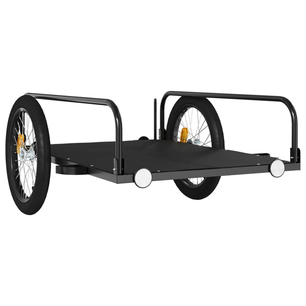 Bicycle Trailer Black 135x70x37 cm Iron