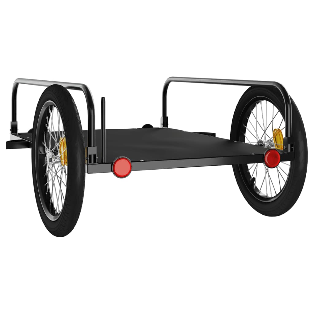 Bicycle Trailer Black 135x70x37 cm Iron
