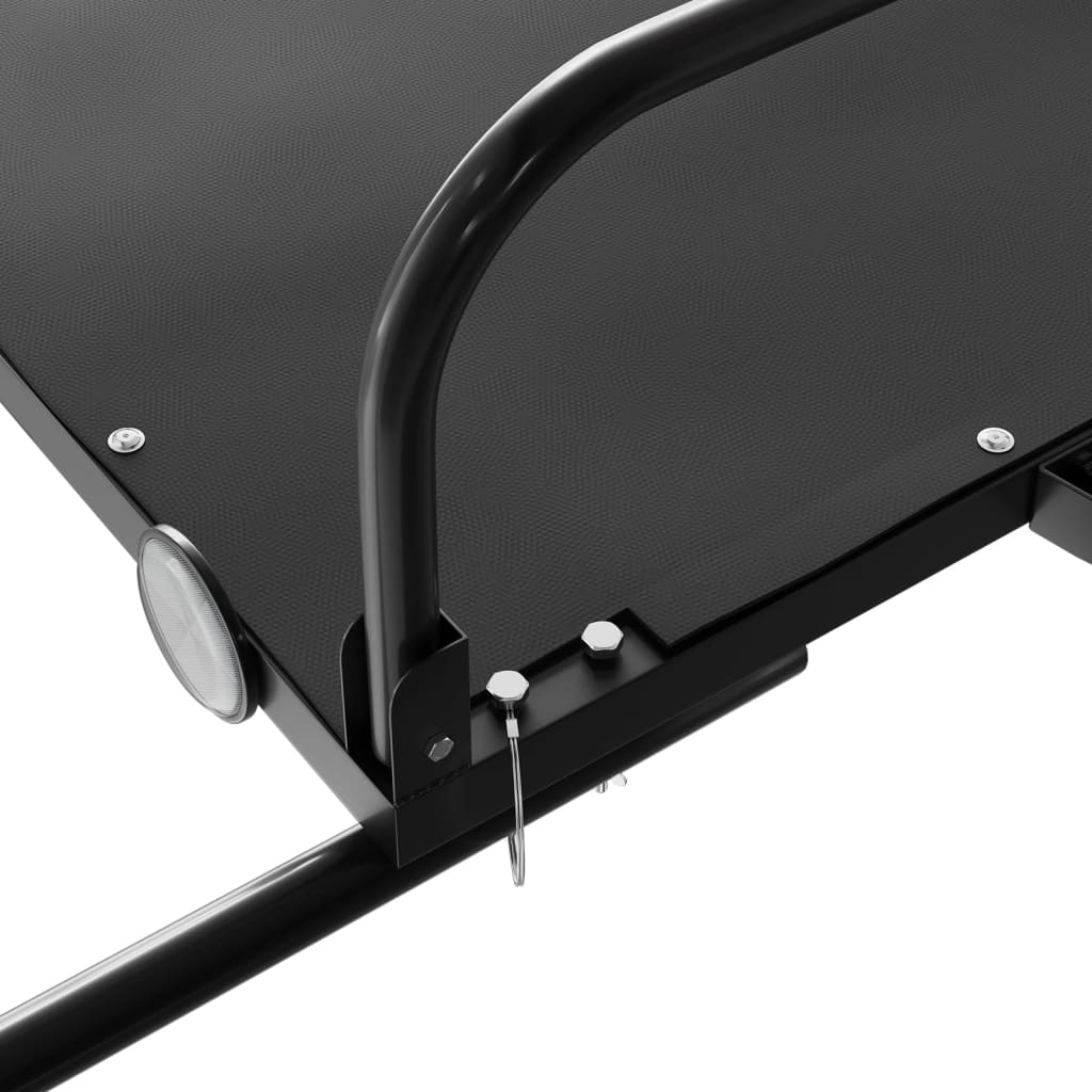 Bicycle Trailer Black 135x70x37 cm Iron