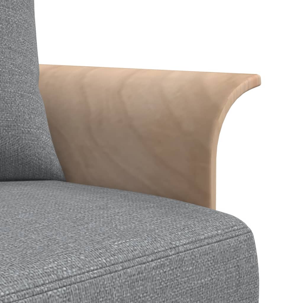 L-shaped sofa bed light grey 279x140x70 cm fabric