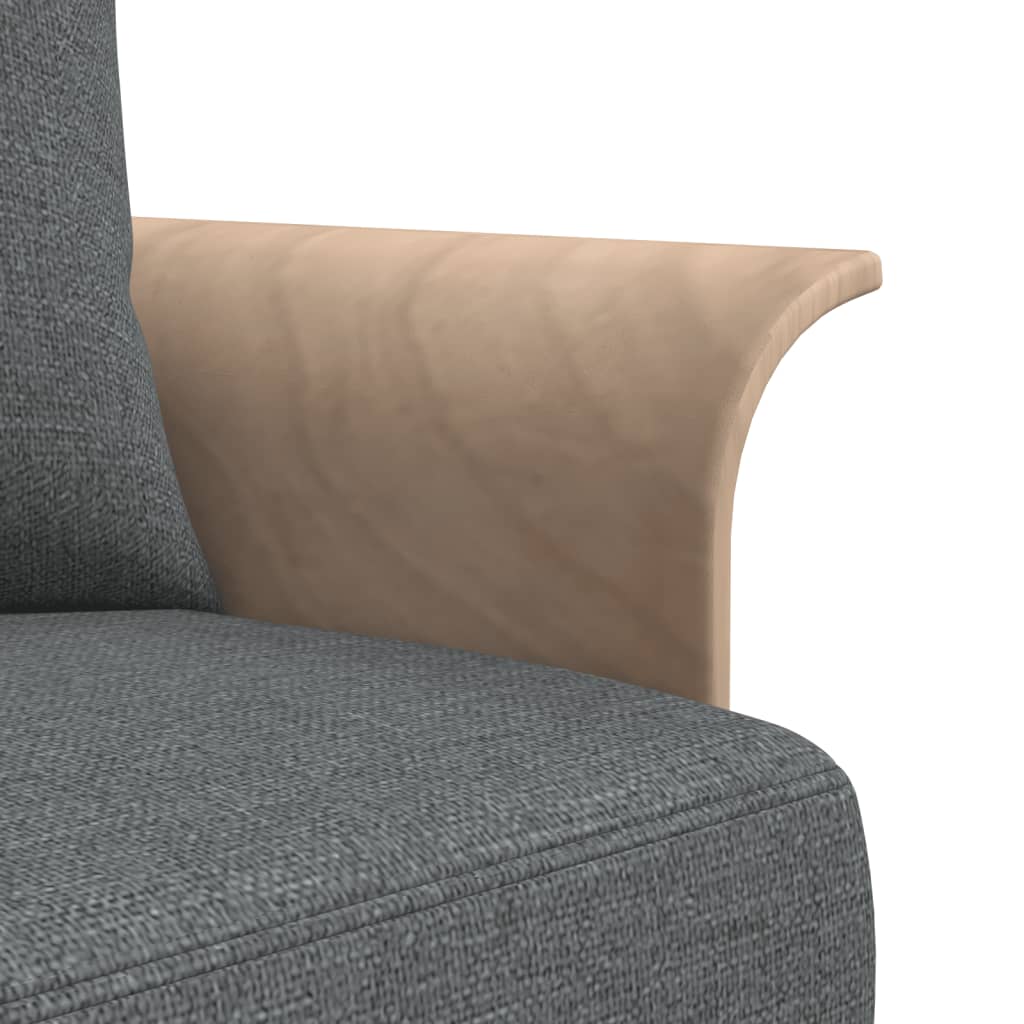 L-shaped sofa bed in dark grey 279x140x70 cm fabric