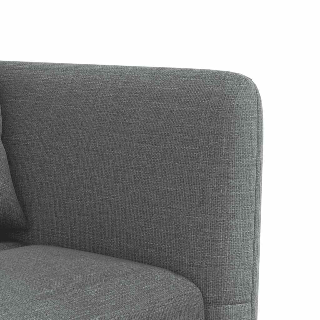 L-shaped sofa bed in dark grey 275x140x70 cm fabric