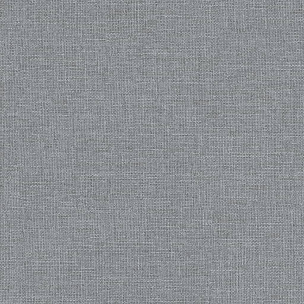 L-shaped sofa bed light grey 279x140x70 cm fabric