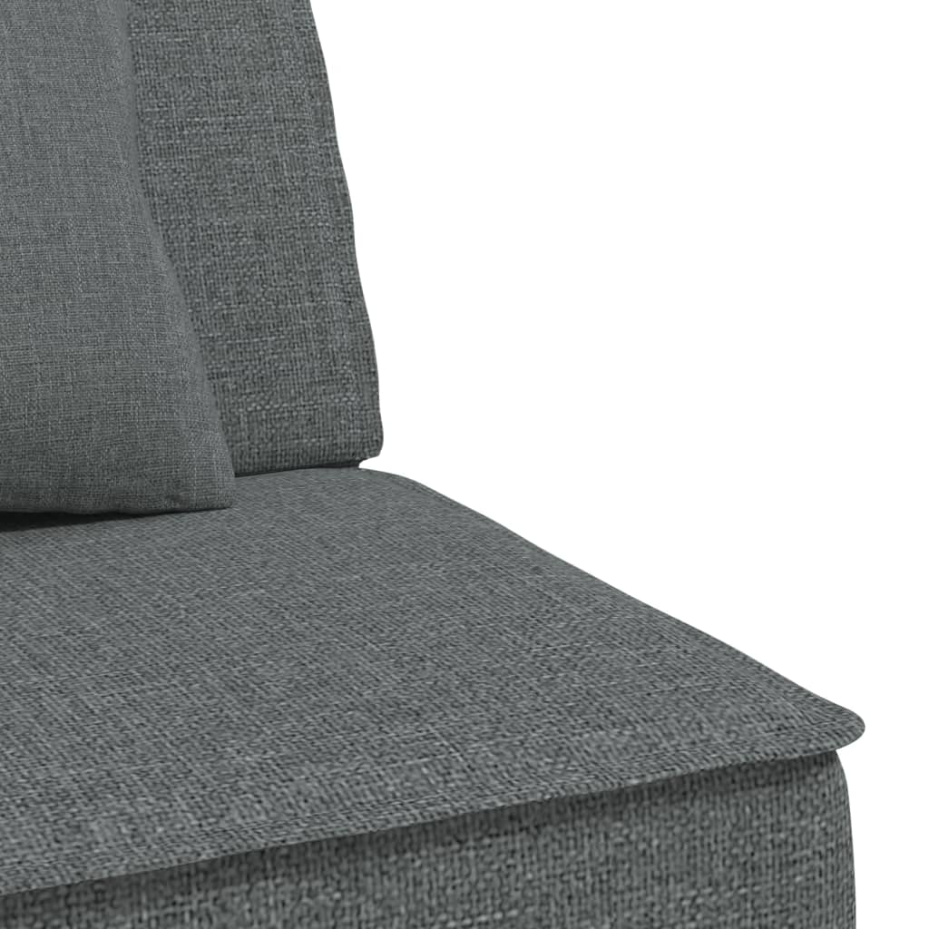 L-shaped sofa bed in dark grey 255x140x70 cm fabric