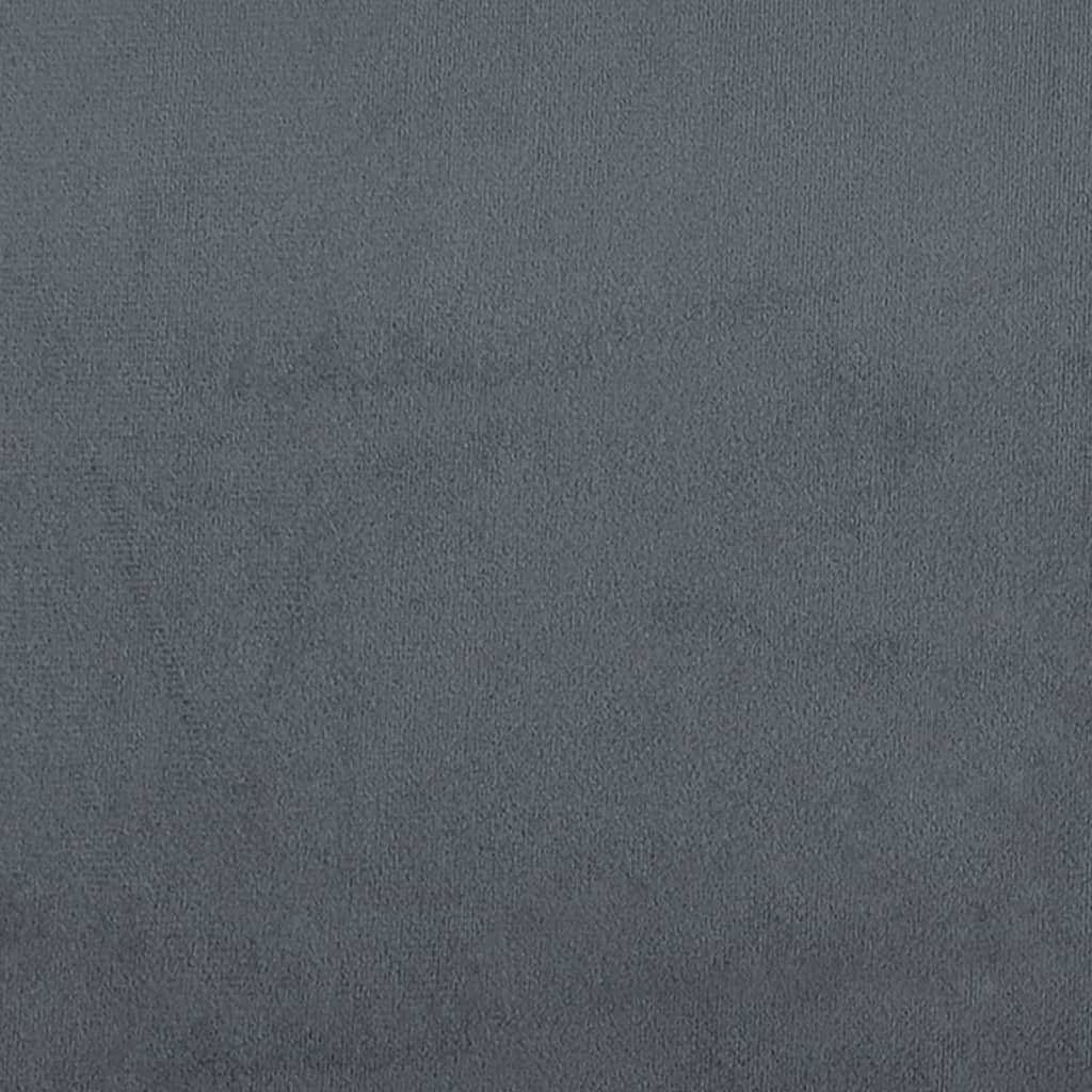 L-shaped sofa bed dark grey 255x140x70 cm velvet