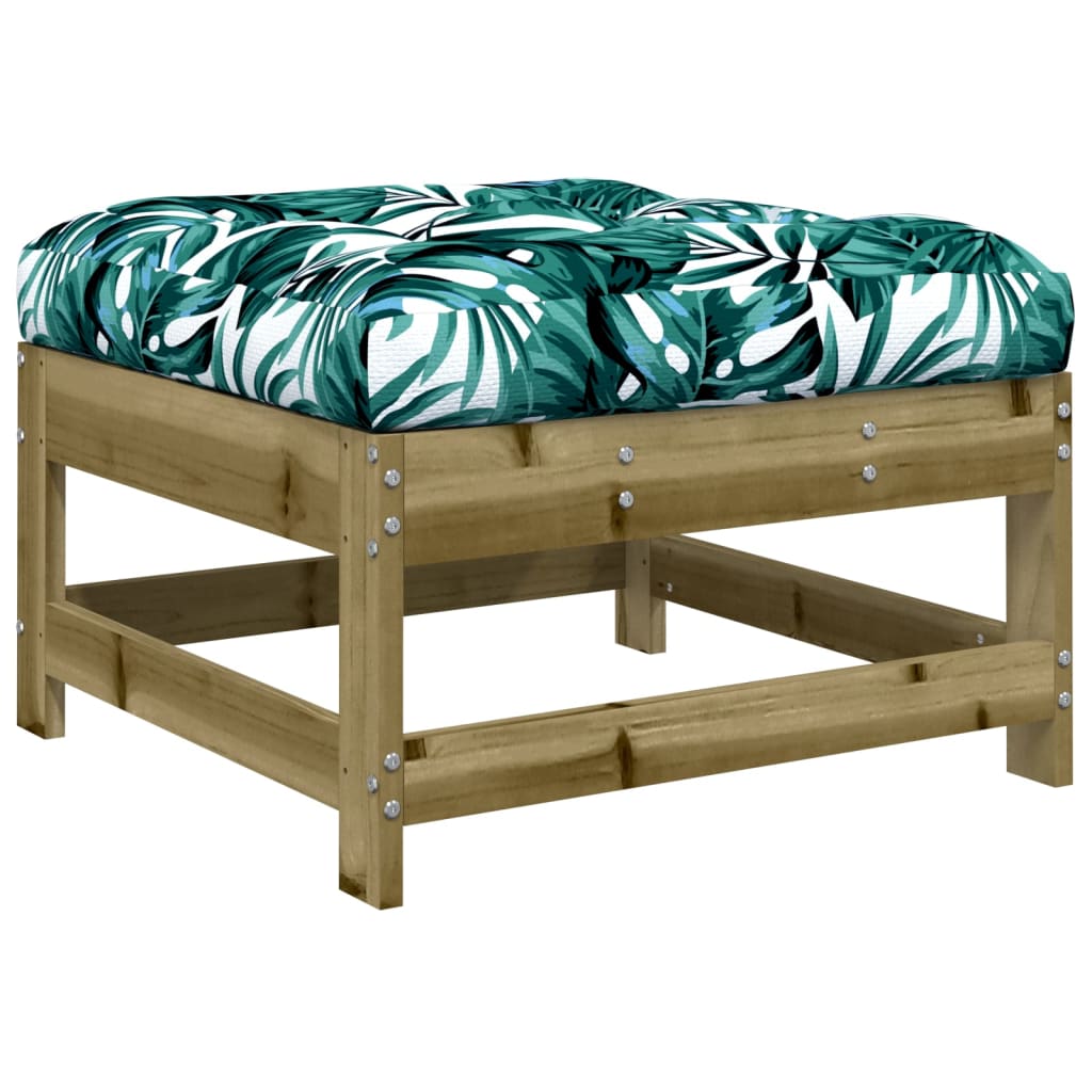Salon de jardin 10 pièces avec coussins, en pin imprégné
