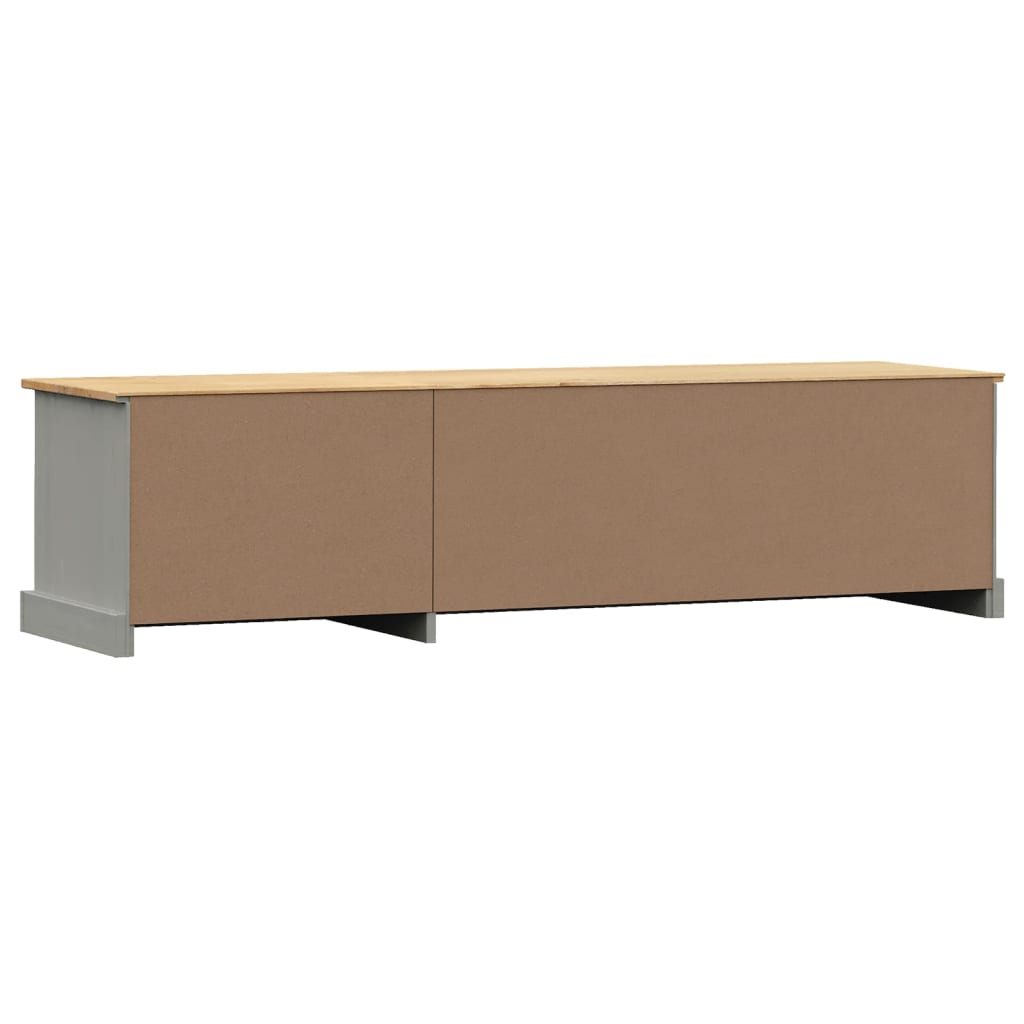 Meuble TV VIGO gris 156x40x40 cm pin massif