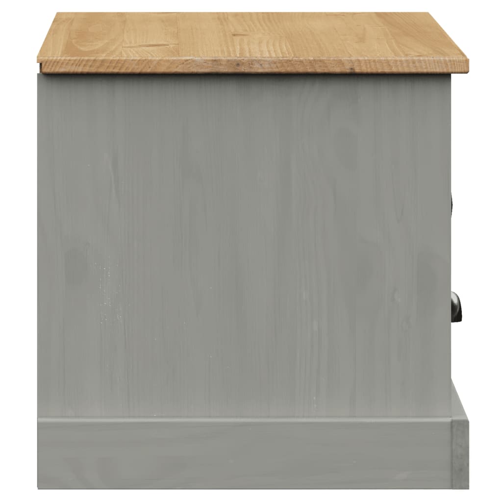 Meuble TV VIGO gris 106x40x40 cm pin massif