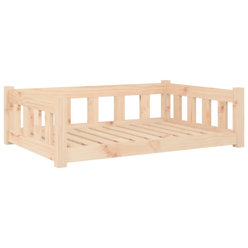 Lit pour chien 95,5x65,5x28 cm en bois de pin massif