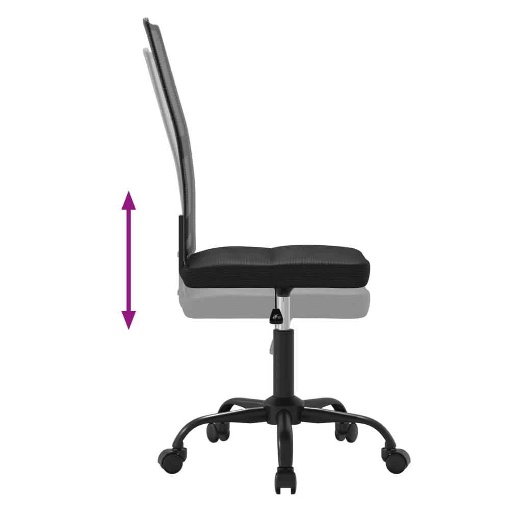 Chaise de bureau en maille noire