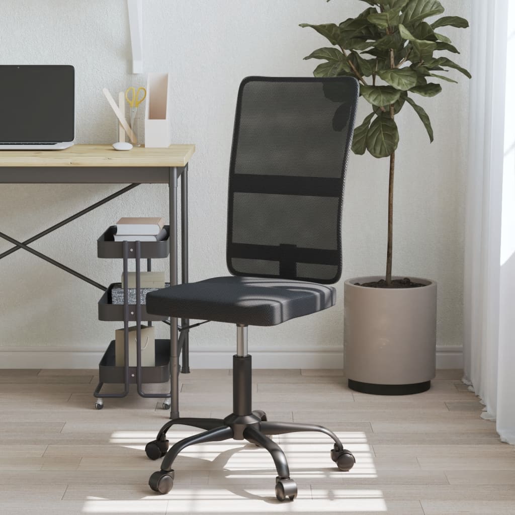 Chaise de bureau en maille noire