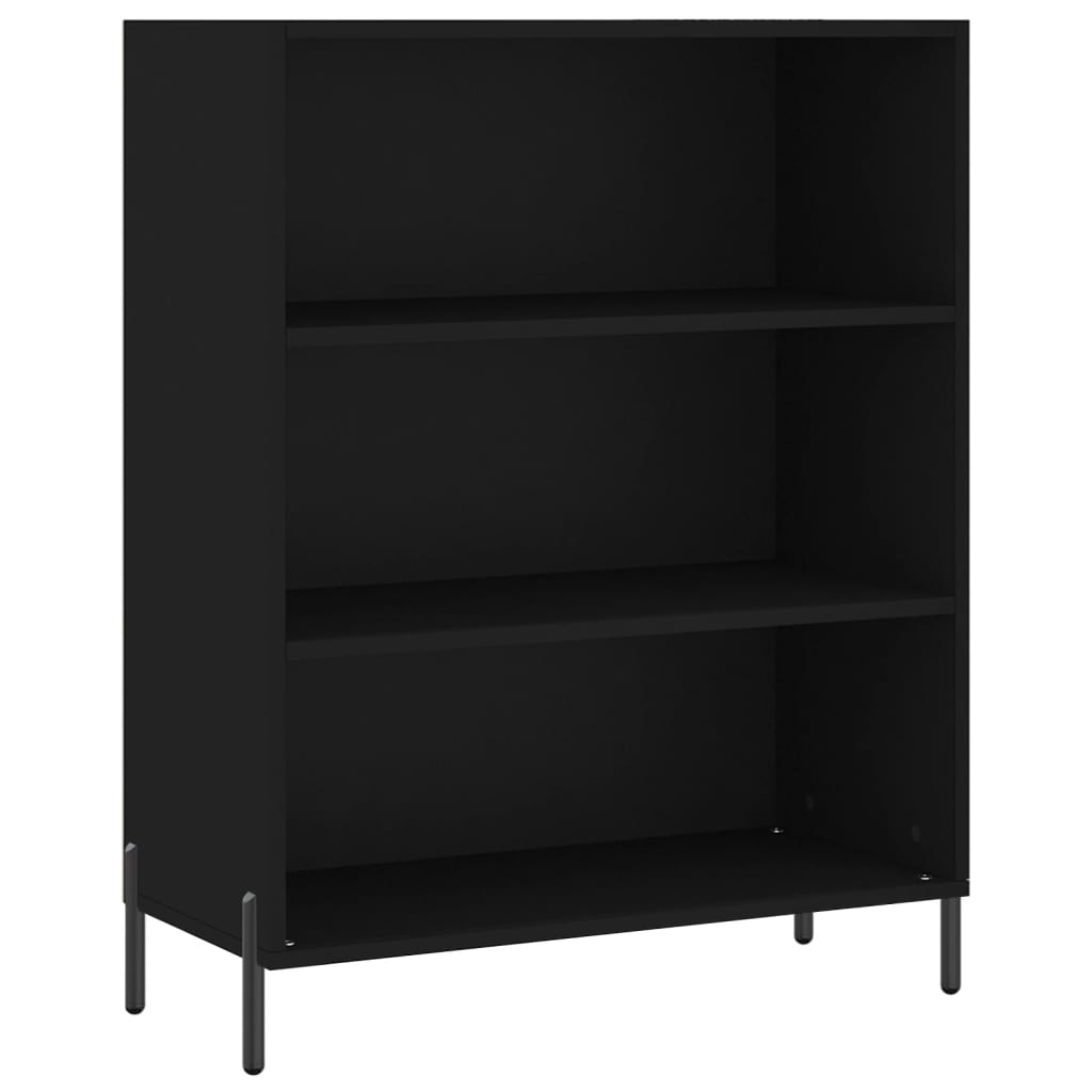 Armoire étagère noire 69,5x32,5x90 cm en bois