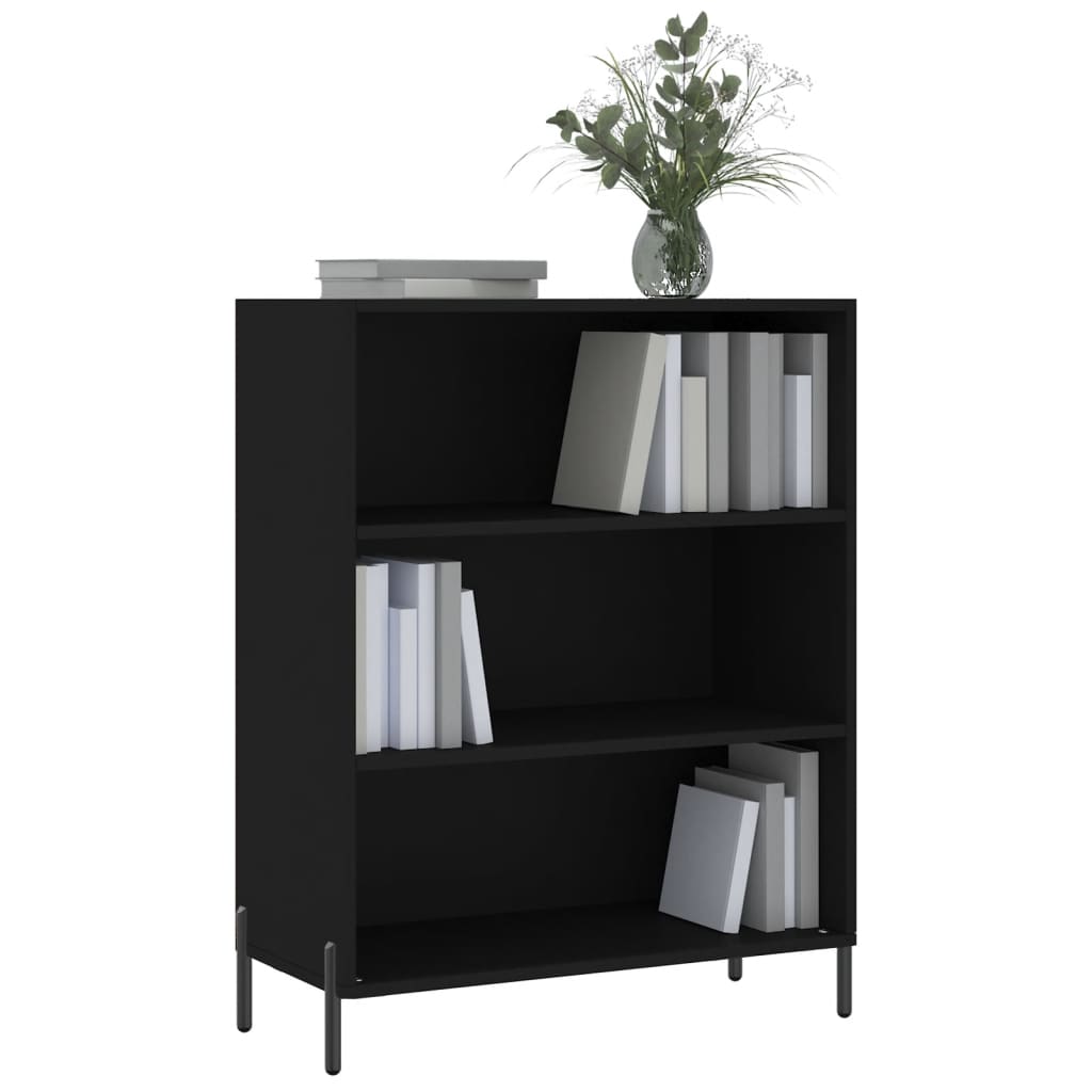 Armoire étagère noire 69,5x32,5x90 cm en bois