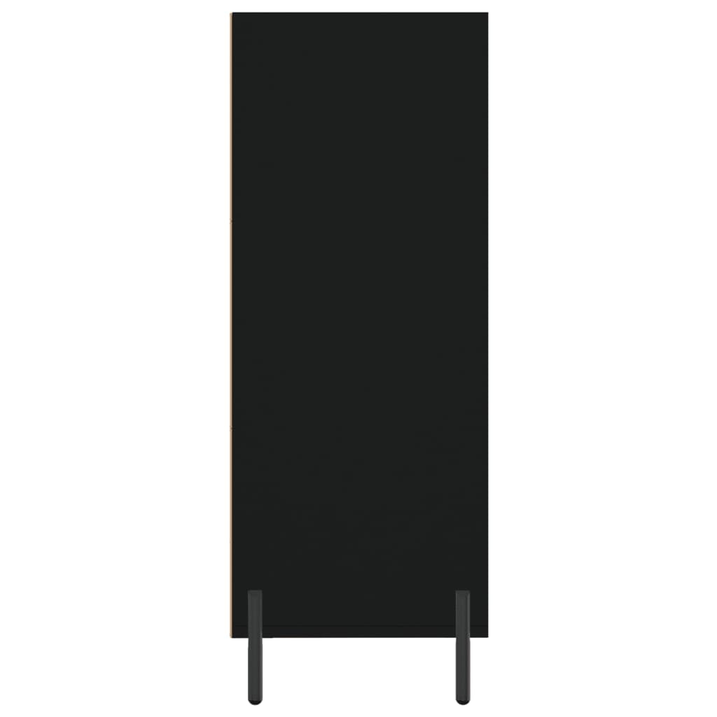 Armoire étagère noire 69,5x32,5x90 cm en bois