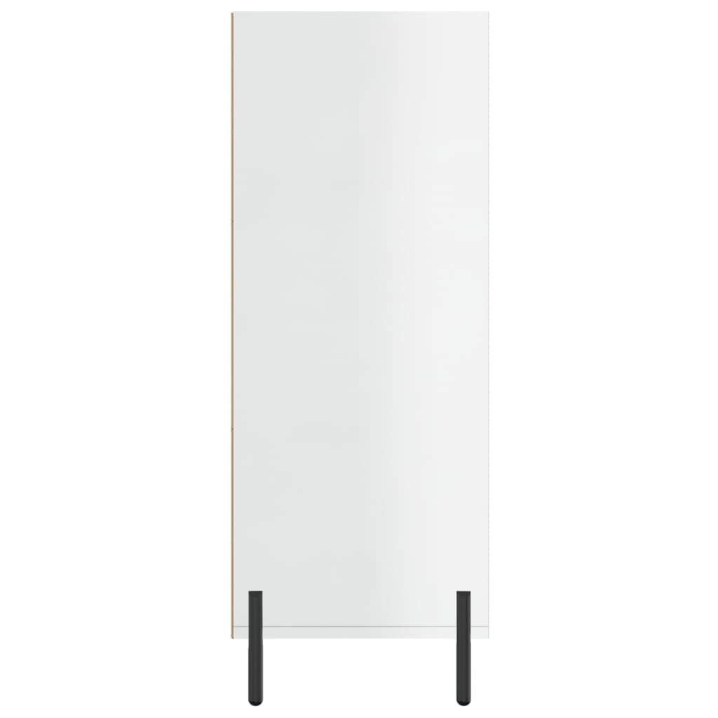 Armoire à étagères blanc brillant 69,5x32,5x90 cm en bois