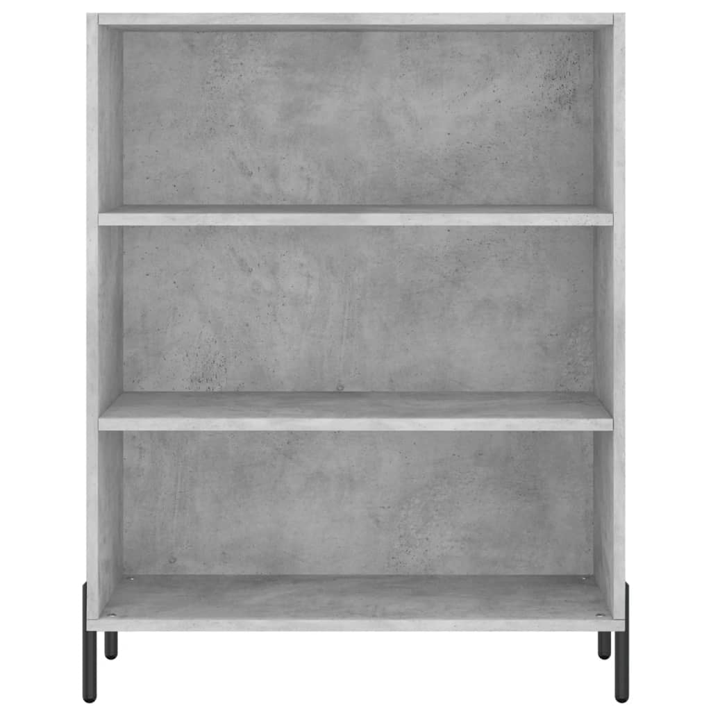 Armoire à étagères gris béton 69,5x32,5x90 cm en bois