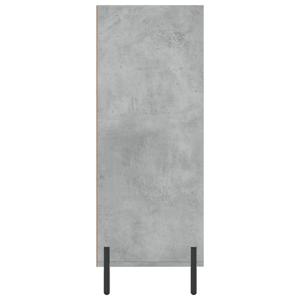 Armoire à étagères gris béton 69,5x32,5x90 cm en bois