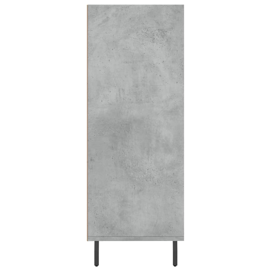 Armoire à étagères gris béton 69,5x32,5x90 cm en bois