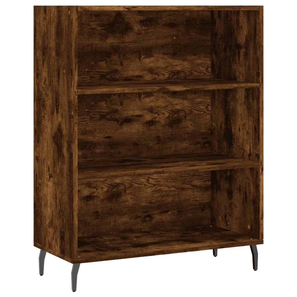 Meuble étagère chêne fumé 69,5x32,5x90 cm matériau bois