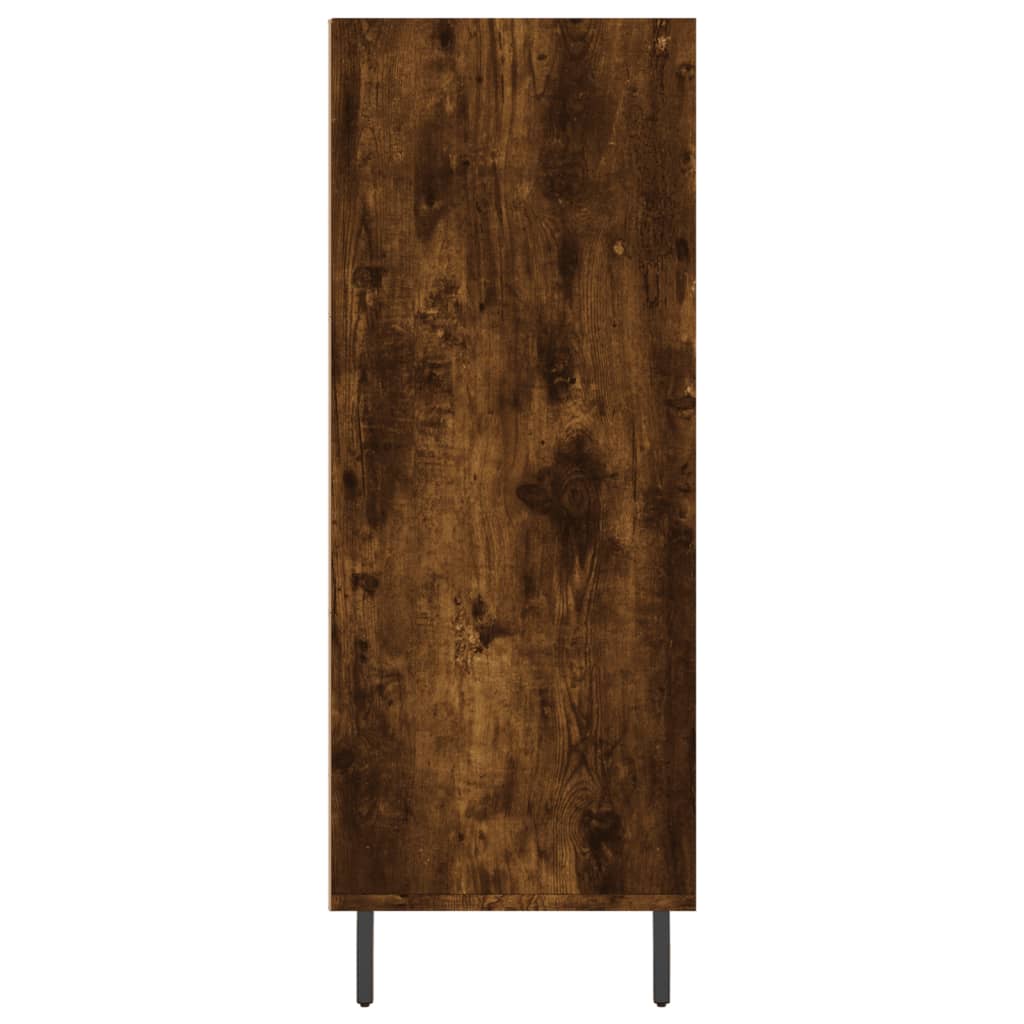 Meuble étagère chêne fumé 69,5x32,5x90 cm matériau bois
