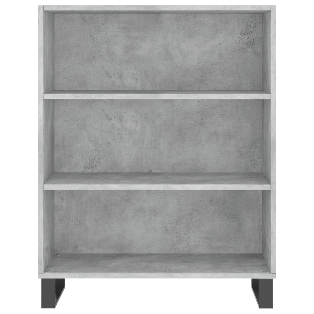 Armoire à étagères gris béton 69,5x32,5x90 cm en bois