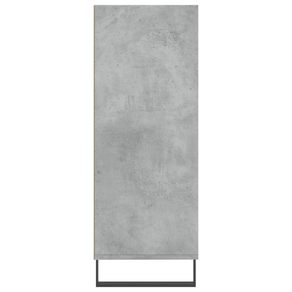 Armoire à étagères gris béton 69,5x32,5x90 cm en bois