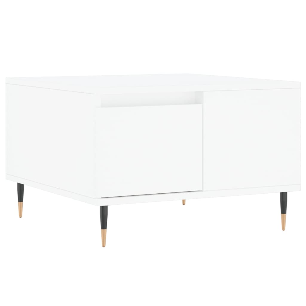 Coffee Table White 55x55x36.5 cm Wood Material