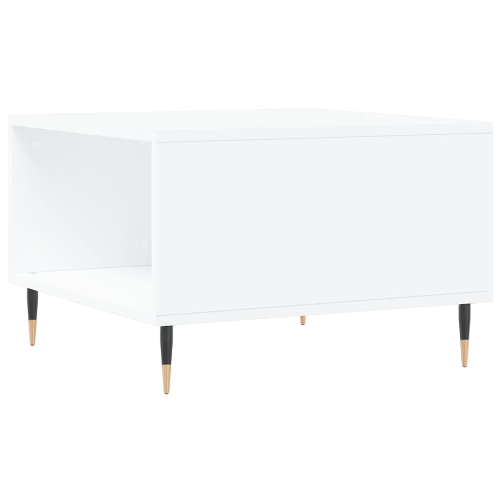 Coffee Table White 55x55x36.5 cm Wood Material