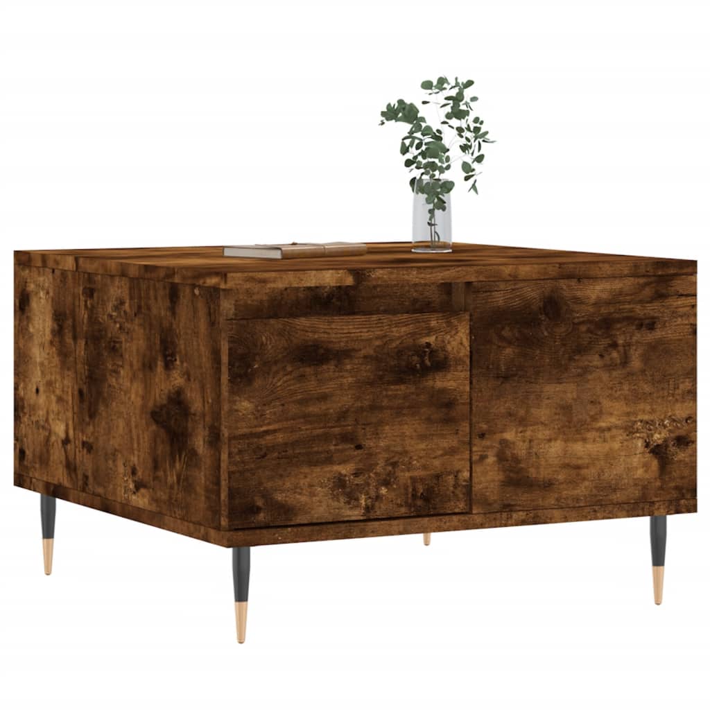Coffee table smoked oak 55x55x36.5 cm wood material