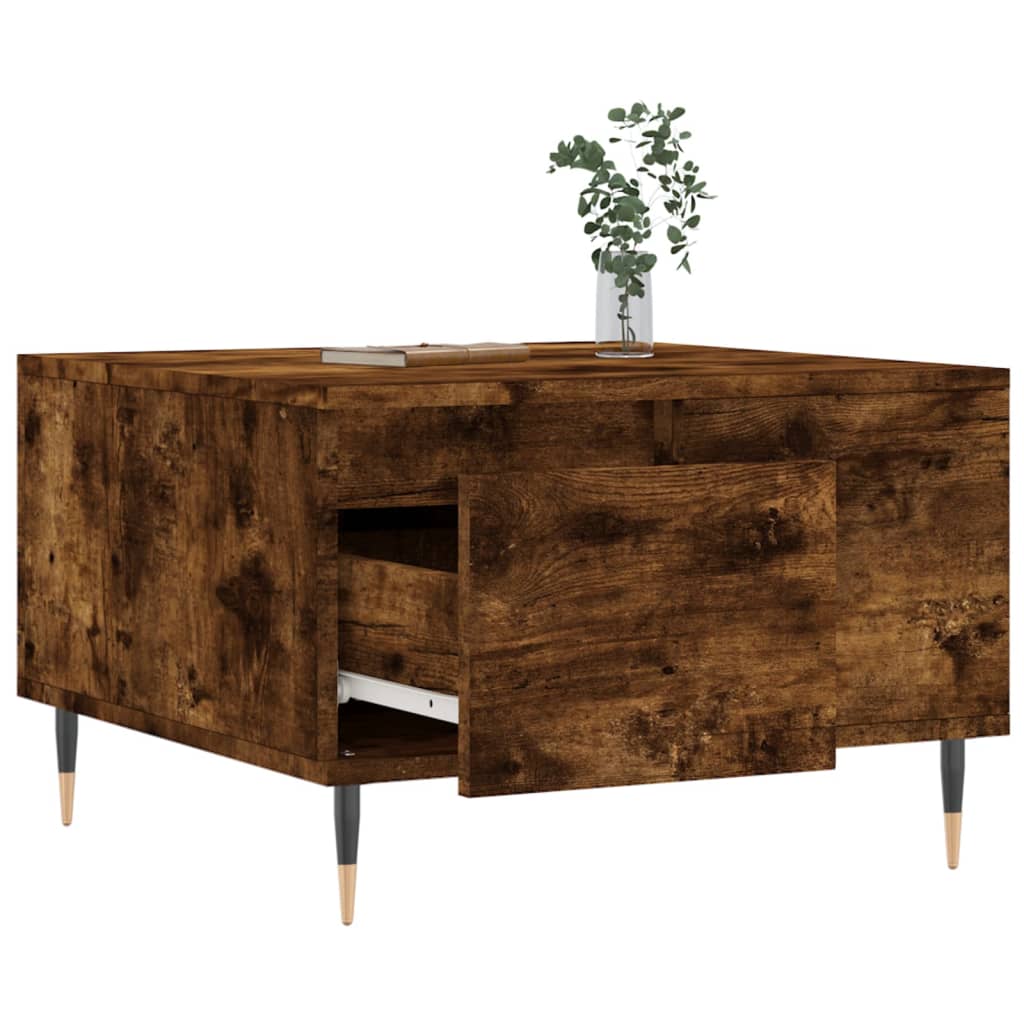 Coffee table smoked oak 55x55x36.5 cm wood material
