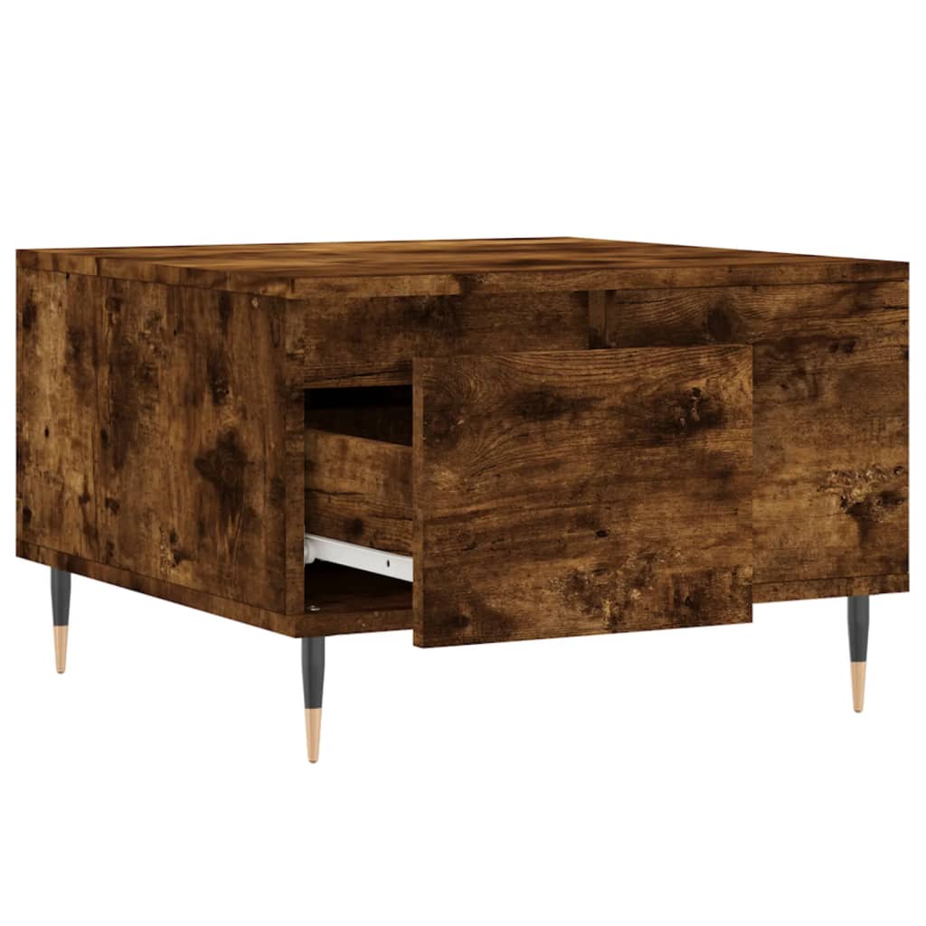 Coffee table smoked oak 55x55x36.5 cm wood material