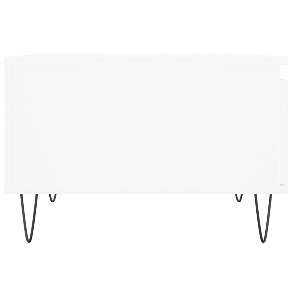 Coffee Table White 55x55x36.5 cm Wood Material