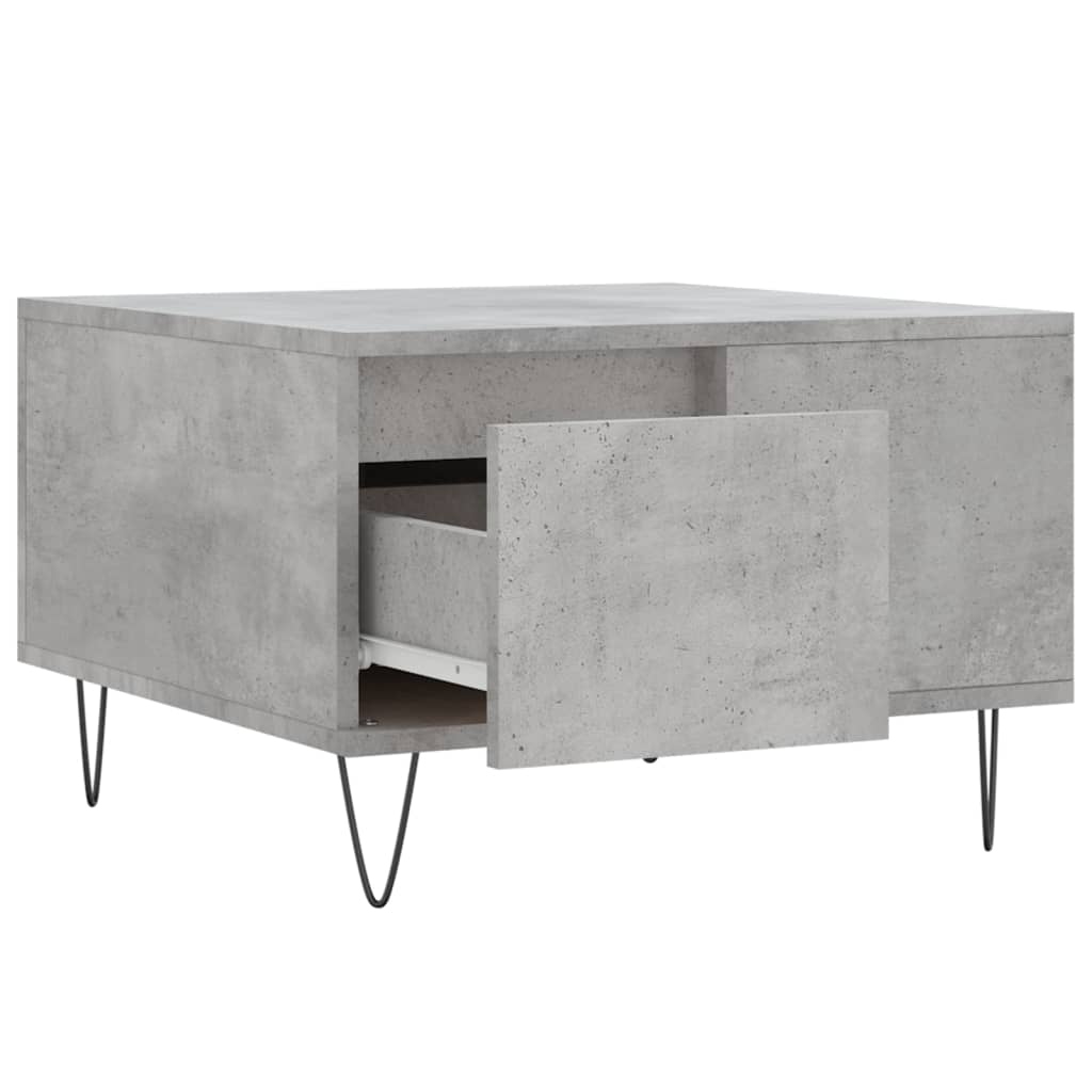 Table basse gris béton 55x55x36,5 cm en bois