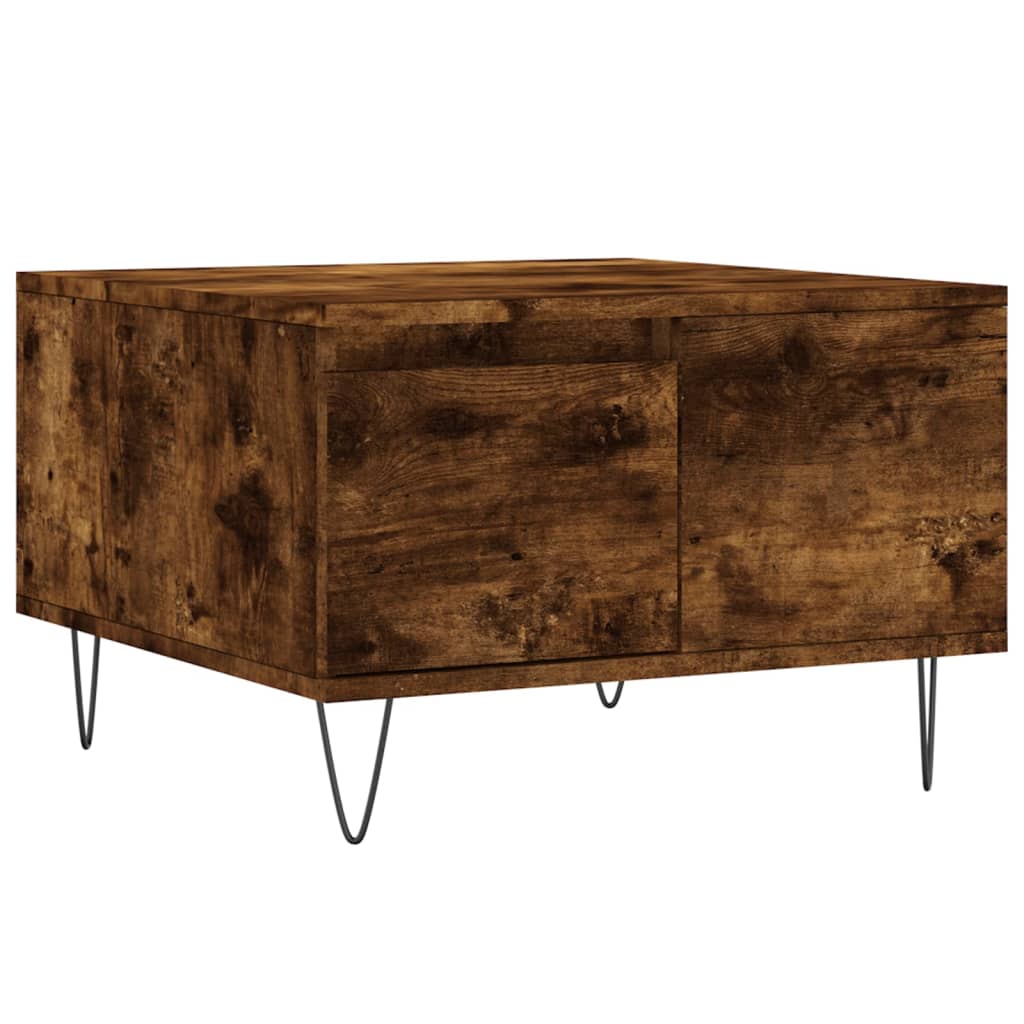 Coffee table smoked oak 55x55x36.5 cm wood material