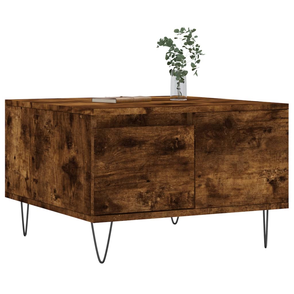 Coffee table smoked oak 55x55x36.5 cm wood material